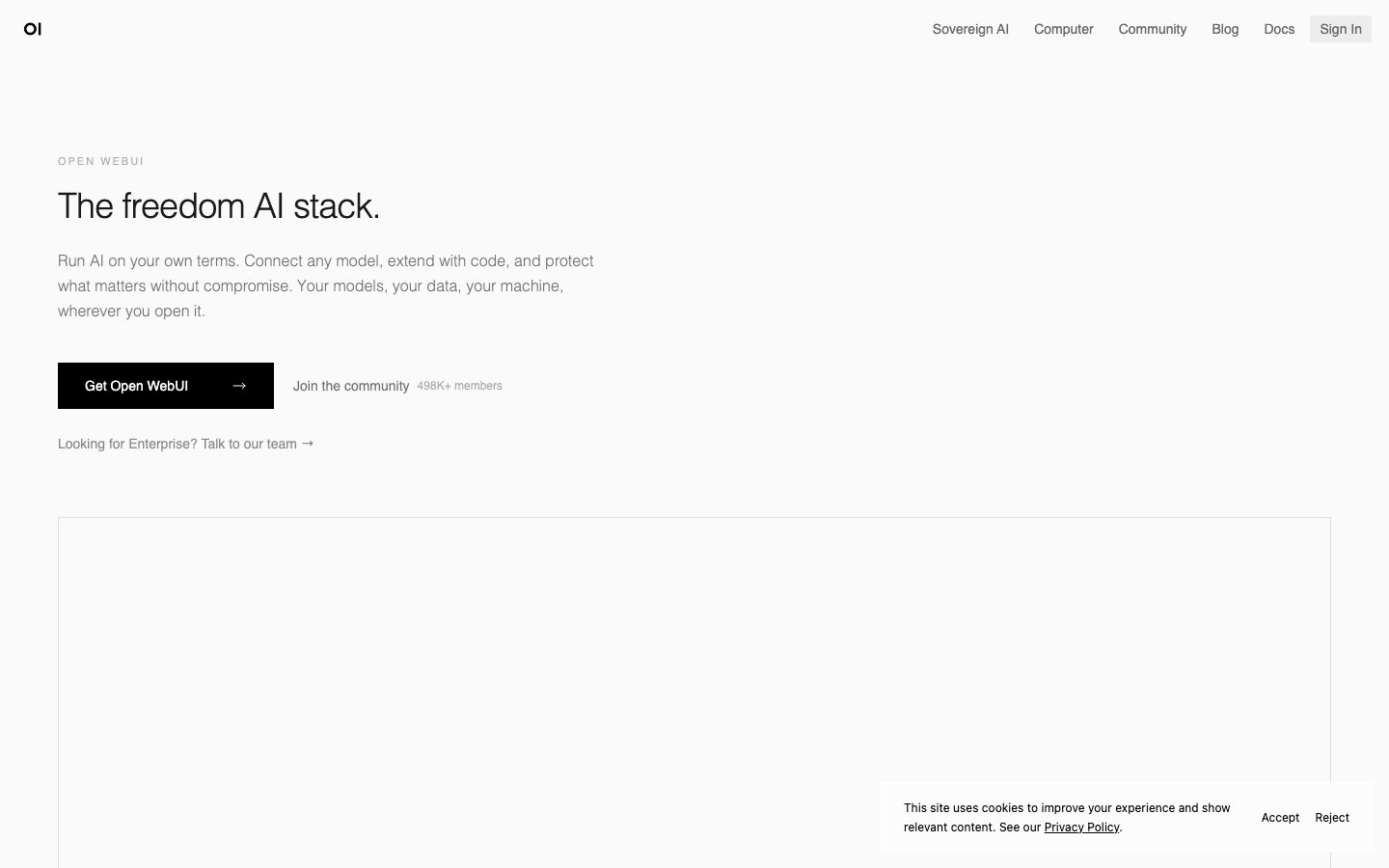 Open WebUI screenshot 1